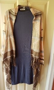 Slate blue dress and Aztec sweater sz 6/8